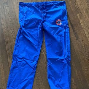 Large Blue Chicago Cuba Scrub Pants